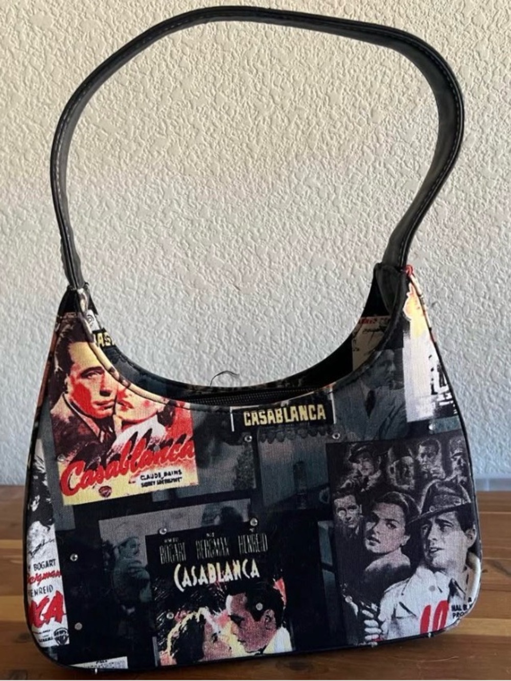 Classic Movie Casablanca Poster-Print Shoulder Bag